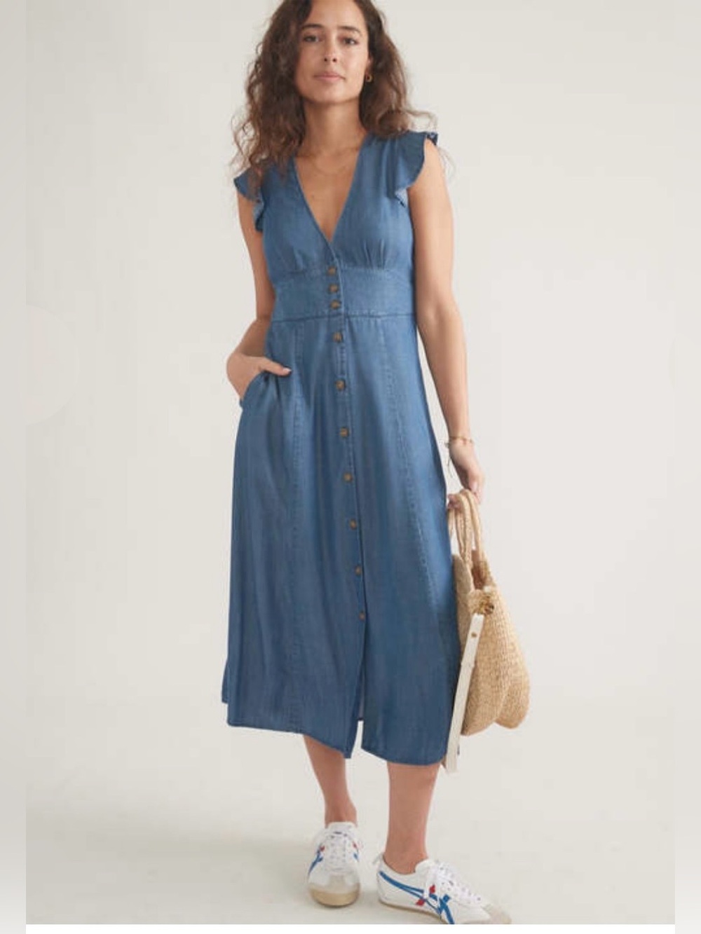 Velvet Heart Jem Classic Midi Demin Dress Size XS